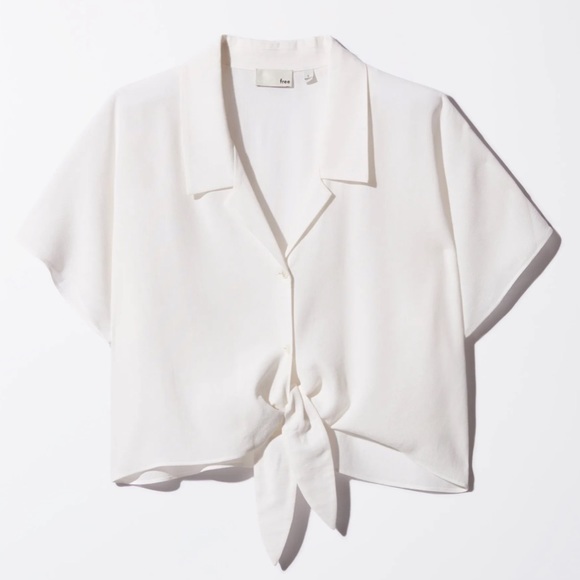 Wilfred Tops - Wilfred Cropped Tie Front Top